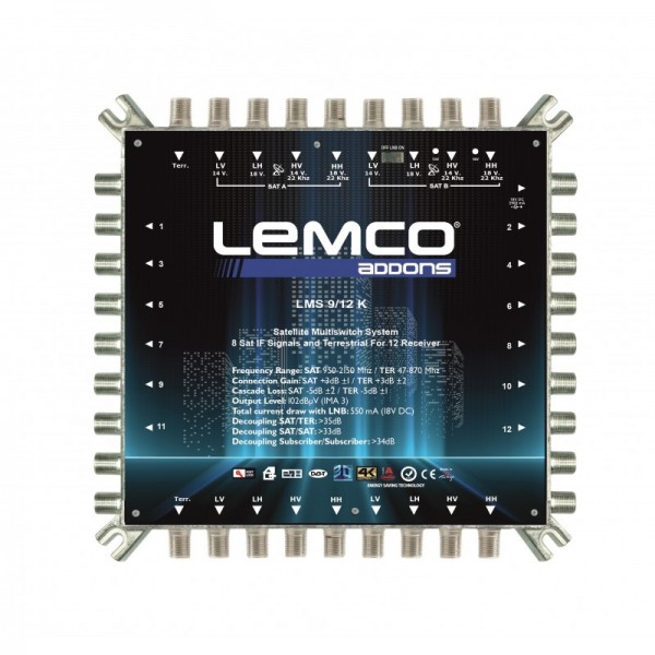 LEMCO LMS 9/12 C - 9 Εισόδων Cascade Multiswitch